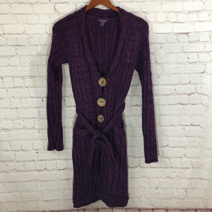 AkuaLani long cardigan with belt‎